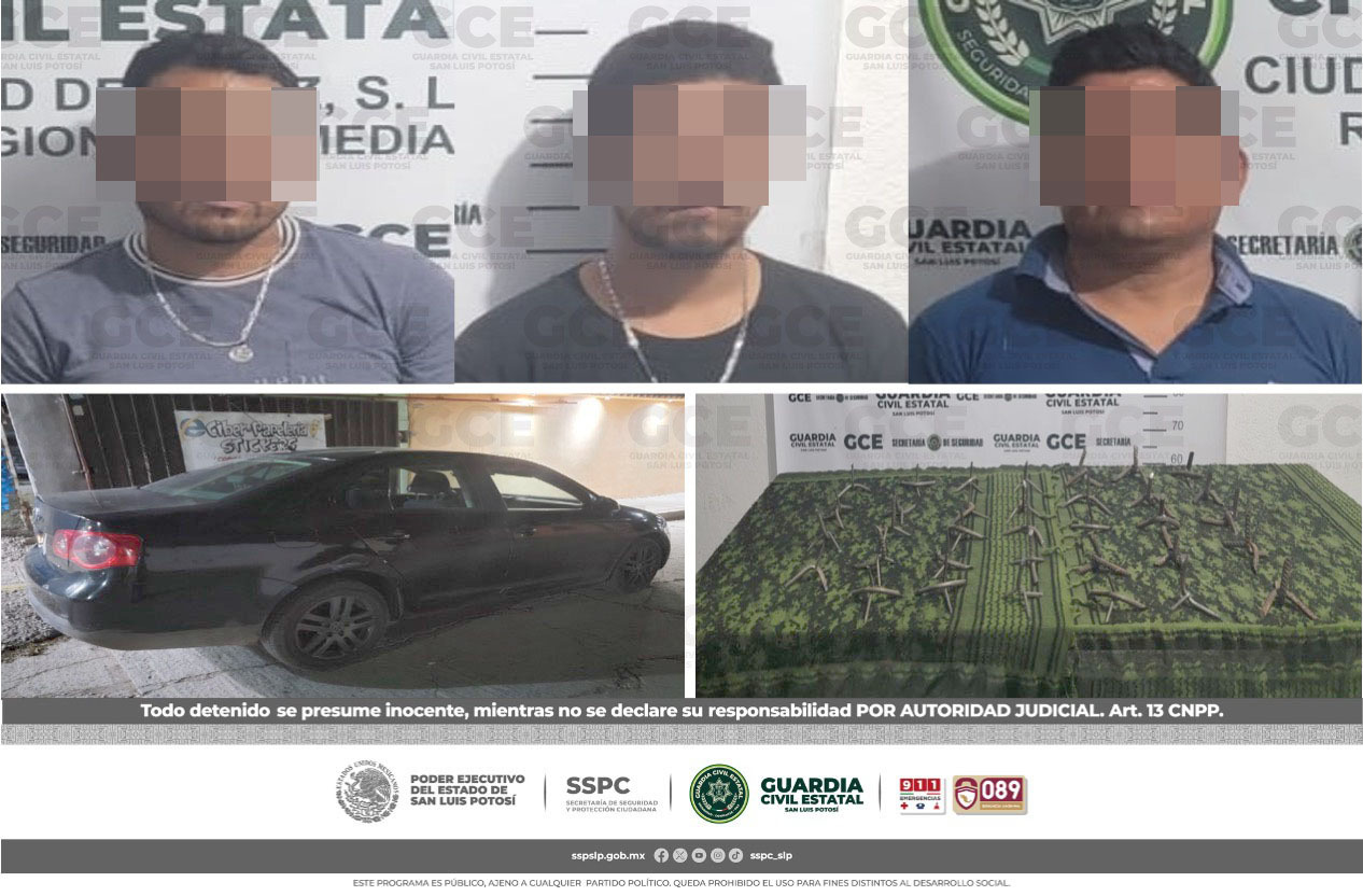 Capturan a tres con ponchallantas en Ciudad del Maíz