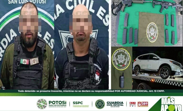 Detienen a dos integrantes de grupo criminal en Tamasopo