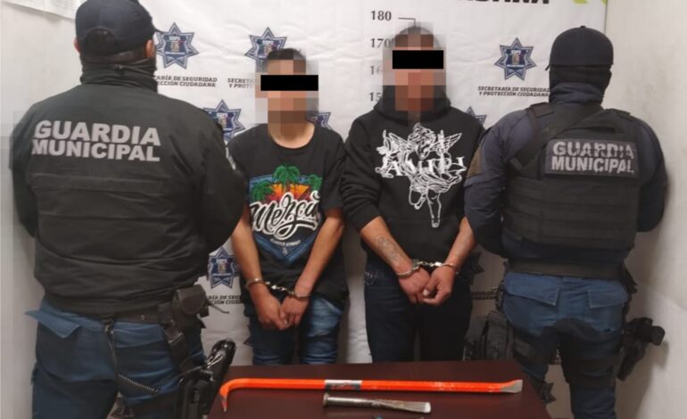 Detienen a dos por cometer presuntamente 21 robos