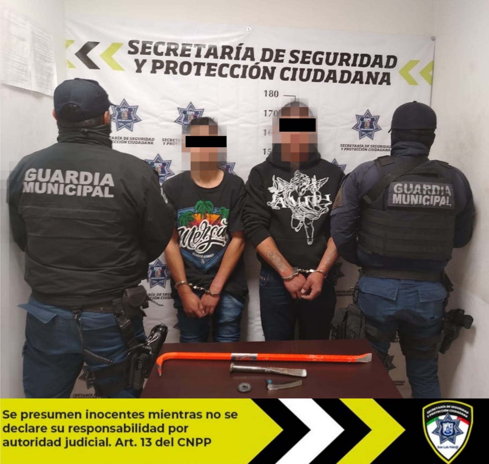 Detienen a dos por cometer presuntamente 21 robos