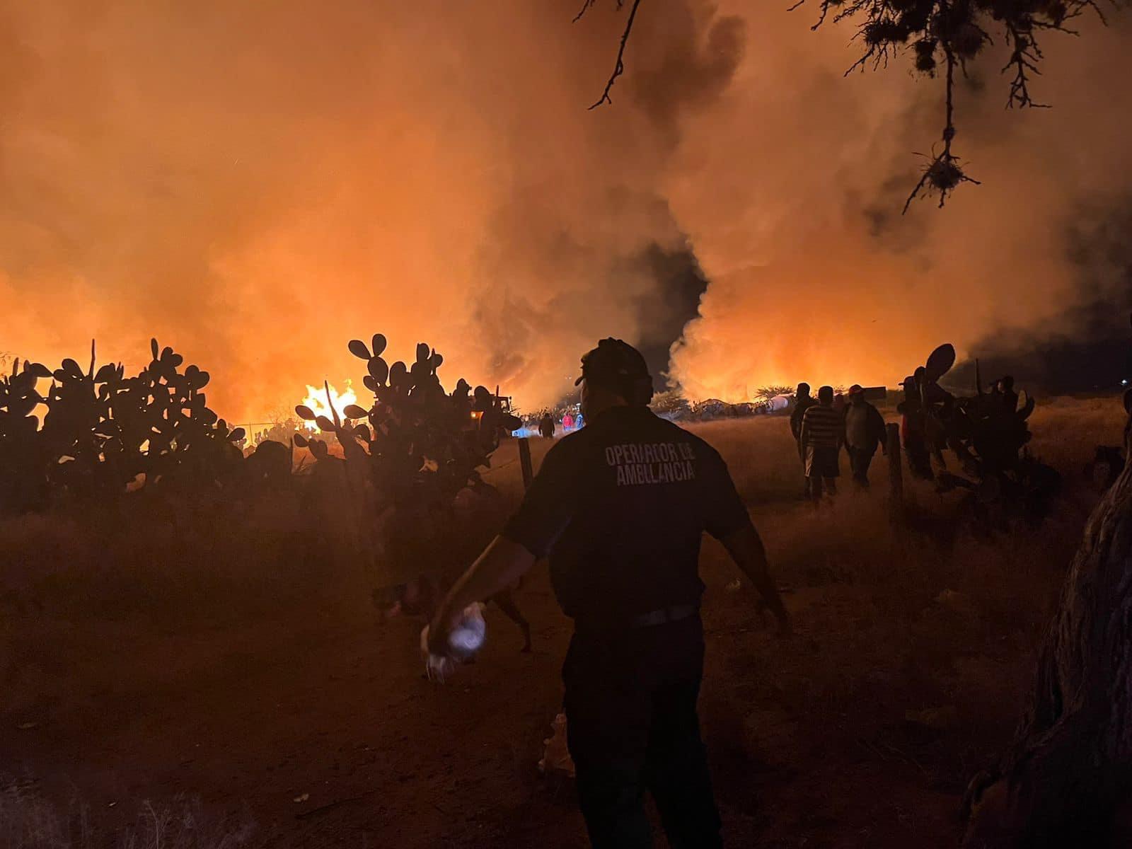 Se incendia tiradero municipal de Villa de Reyes