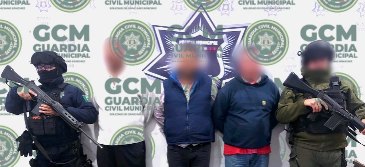 Por detonaciones de arma de fuego, Guardia Civil de Soledad detiene a 3