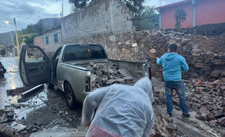 Lluvias provocan severos daños en Santa María del Río
