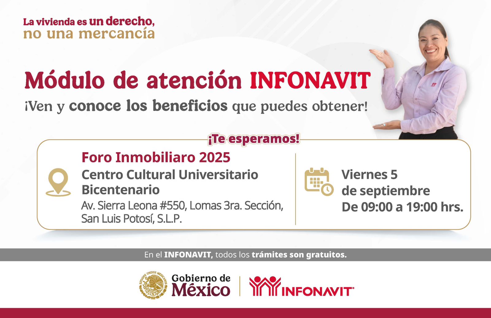 Infonavit realizará Feria de Atención en SLP