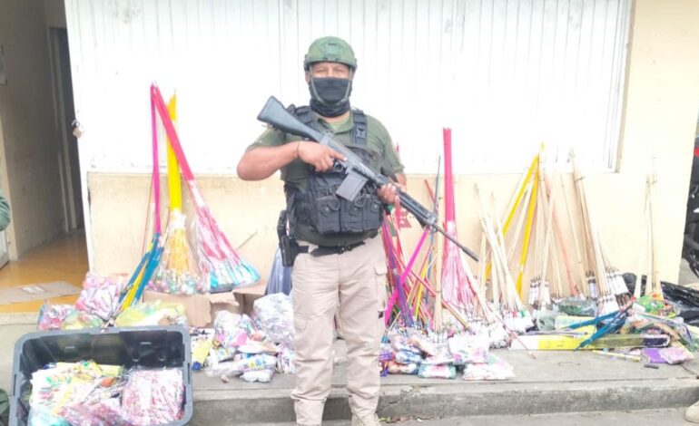 Decomisan 50 kgs de pirotecnia ilegal en Xilitla