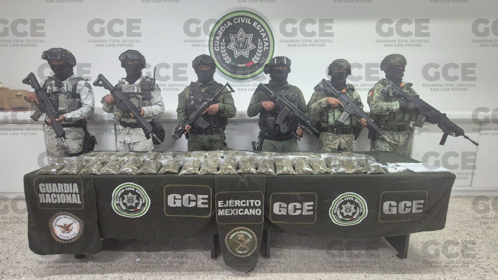 Aseguran 5 kgs de marihuana en Villa de Pozos