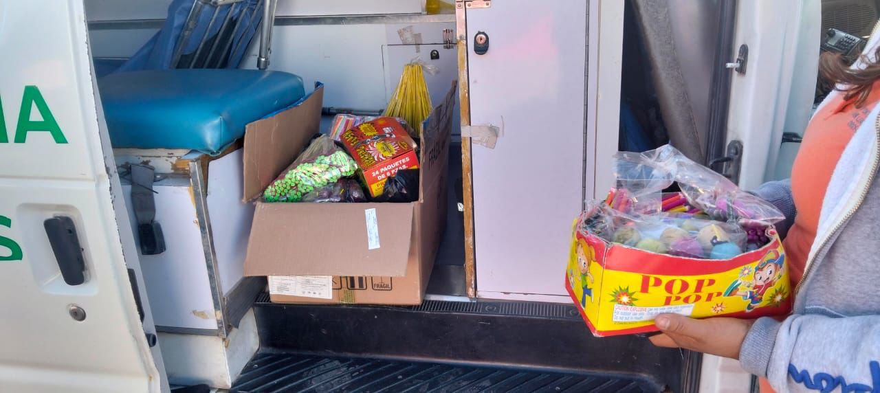 Decomisan 22 kgs de pirotecnia en la delegación de Bocas