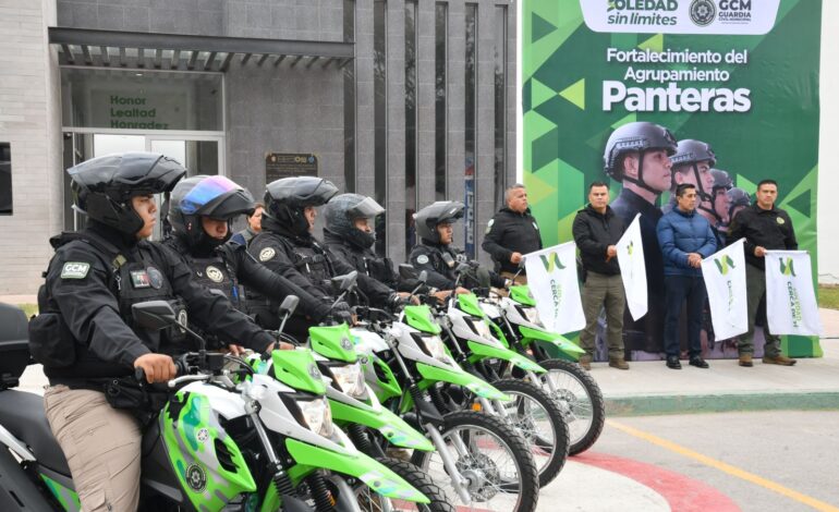 Entregan nuevas motocicletas a Policía Municipal de Soledad