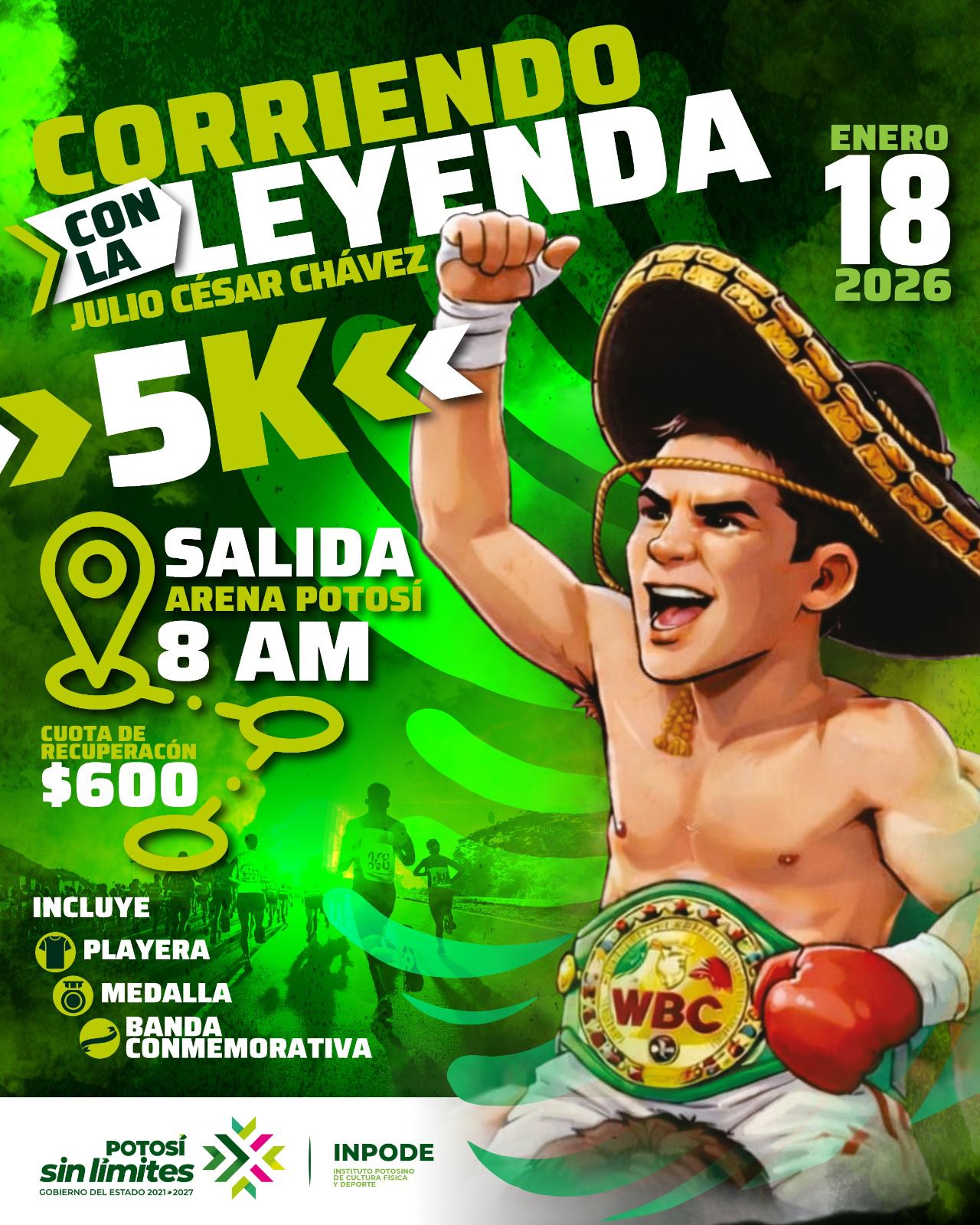 ¡Corre, convive e inspírate Sin Límites con Julio César Chávez en San Luis Potosí!
