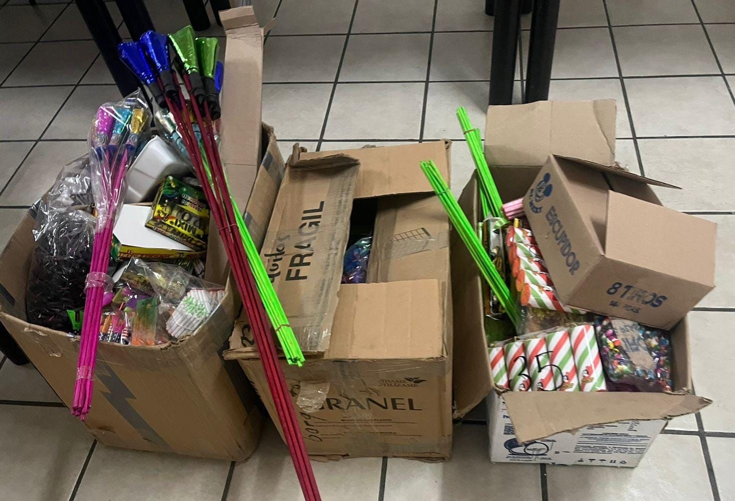 Protección Civil Municipal asegura 65 kgs de pirotecnia