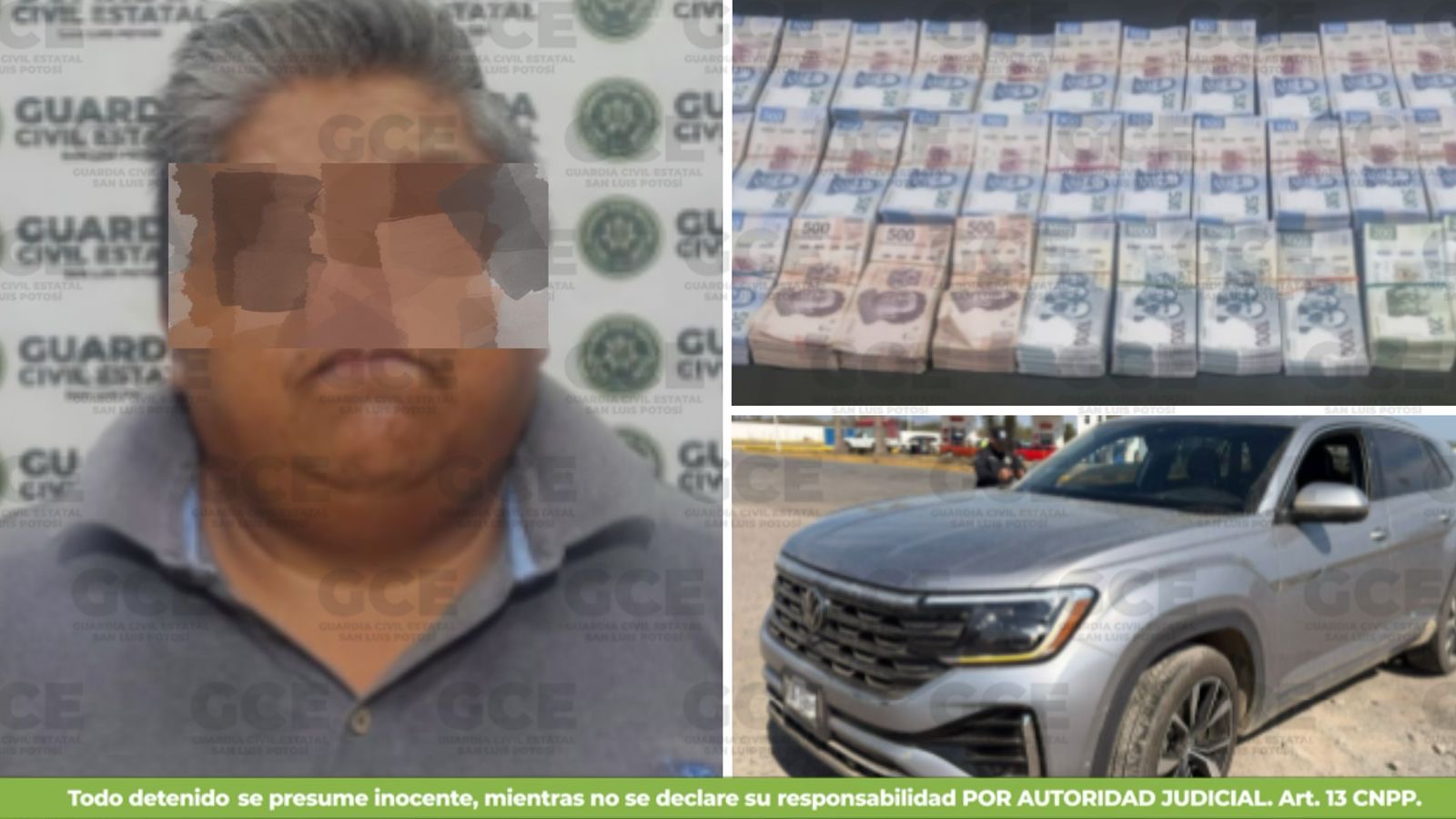 Detenido con 2.3 mdp por no acreditar su origen