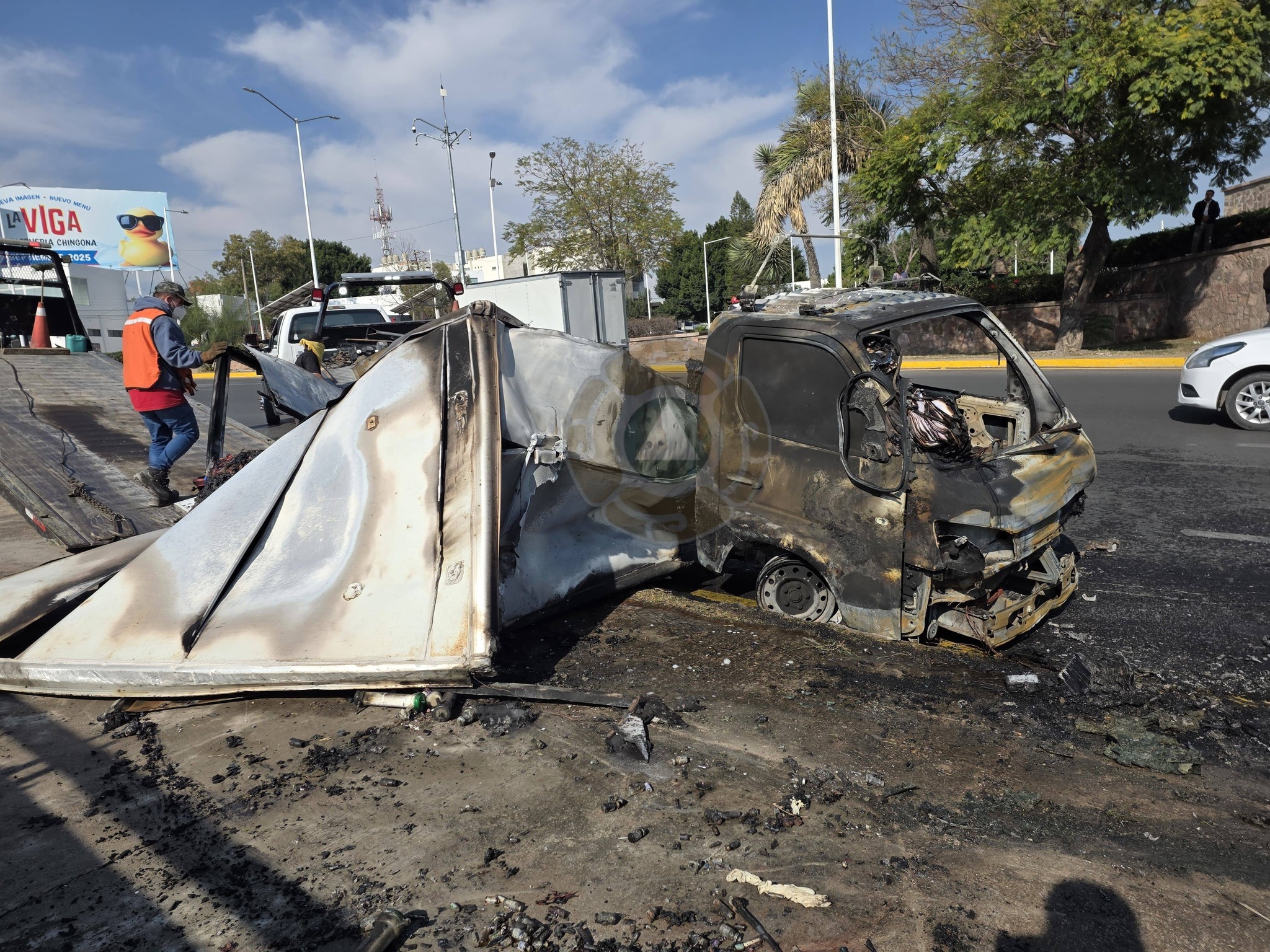 Unidad calcinada transportaba Residuos Peligrosos Biológico-Infecciosos