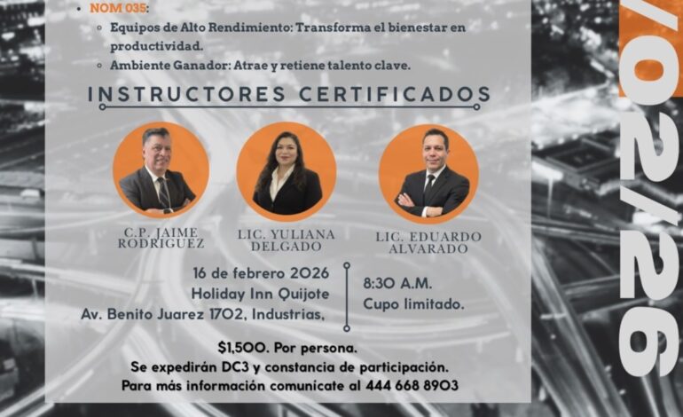 Realizan foro “Dominando la Reforma Fiscal 2026 y la NÓMINA 035”