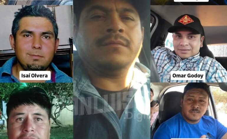 Fiscalía del Estado investiga desaparición de siete hombres en Matehuala