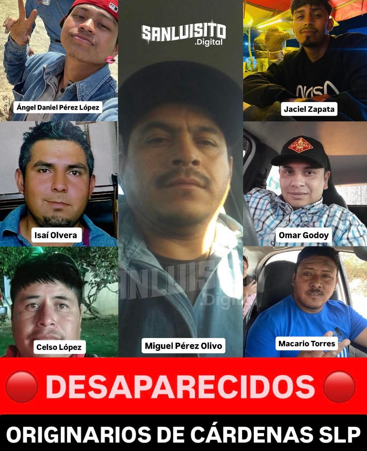 Fiscalía del Estado investiga desaparición de siete hombres en Matehuala