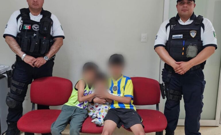 Policía de la Capital rescata a tres menores en condiciones de abandono