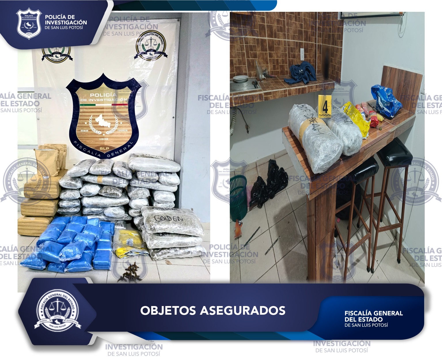 Decomisan 63 kgs de droga en Cd. Valles