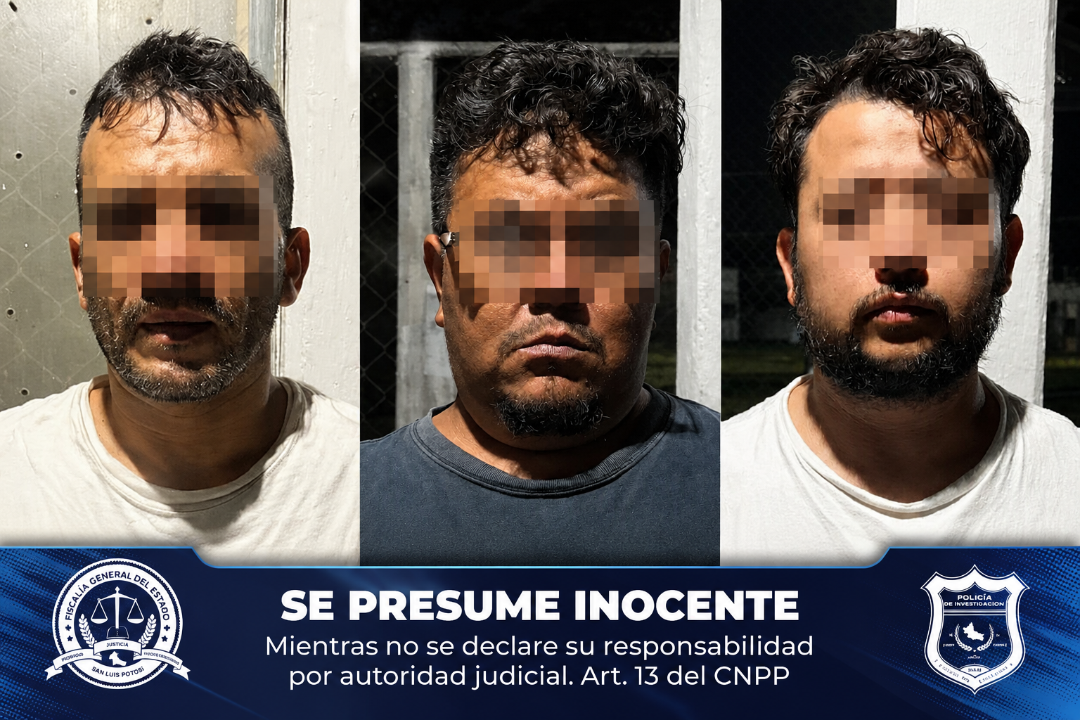 Detienen a tres por triple crimen en Santa María del Río