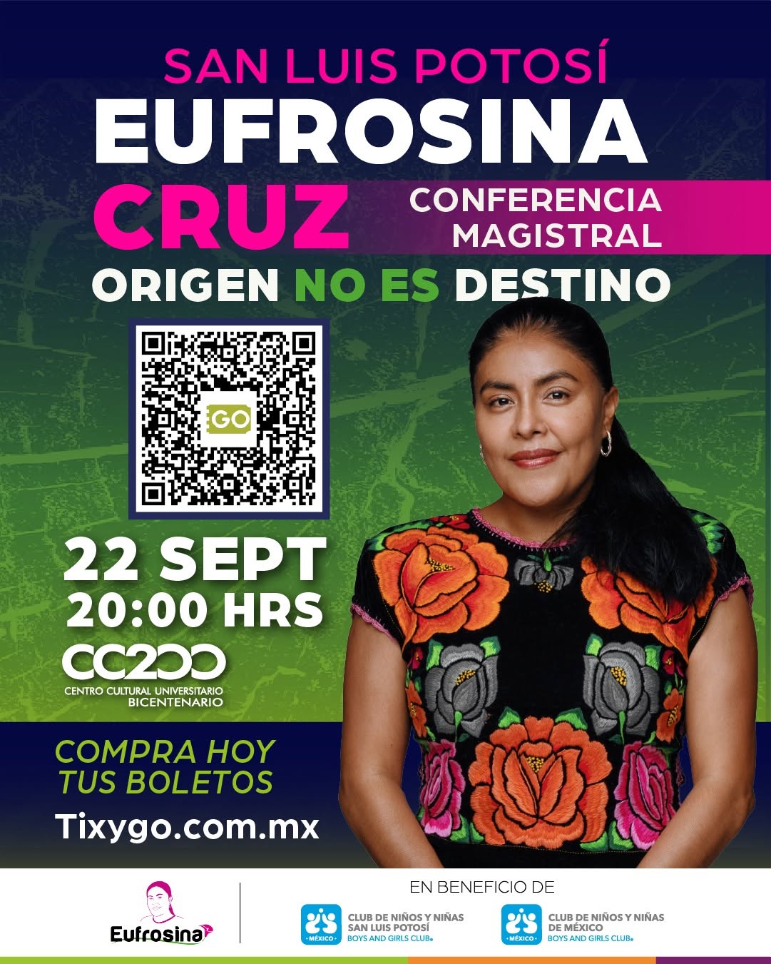 Eufrosina Cruz se presentará en SLP con una conferencia magistral
