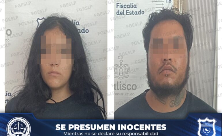 Detienen a pareja por maltrato de su hijo