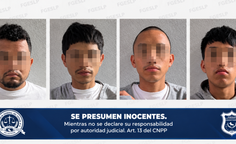 Detienen a cuatro por presunto homicidio en Guadalcázar